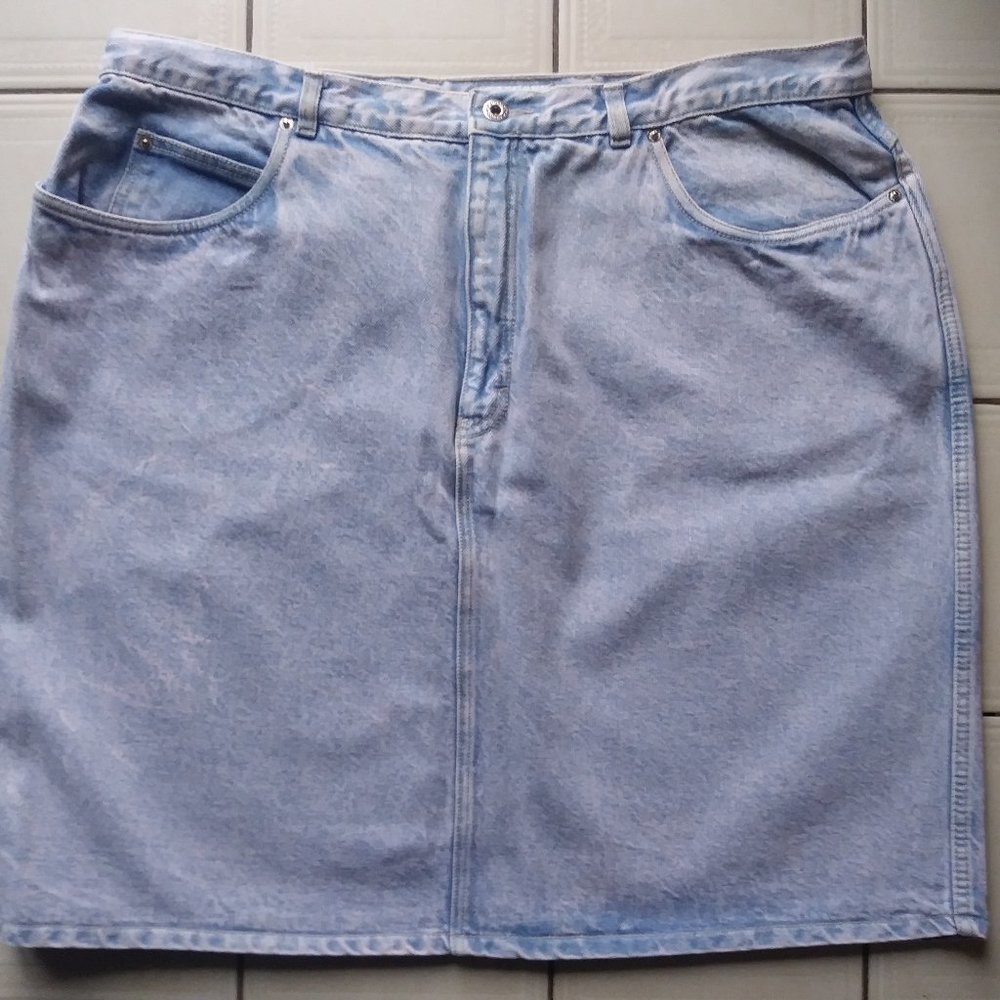 Vintage Bonjour Denim Jean Skirt Y2K Plus Size 2X (No size tag)